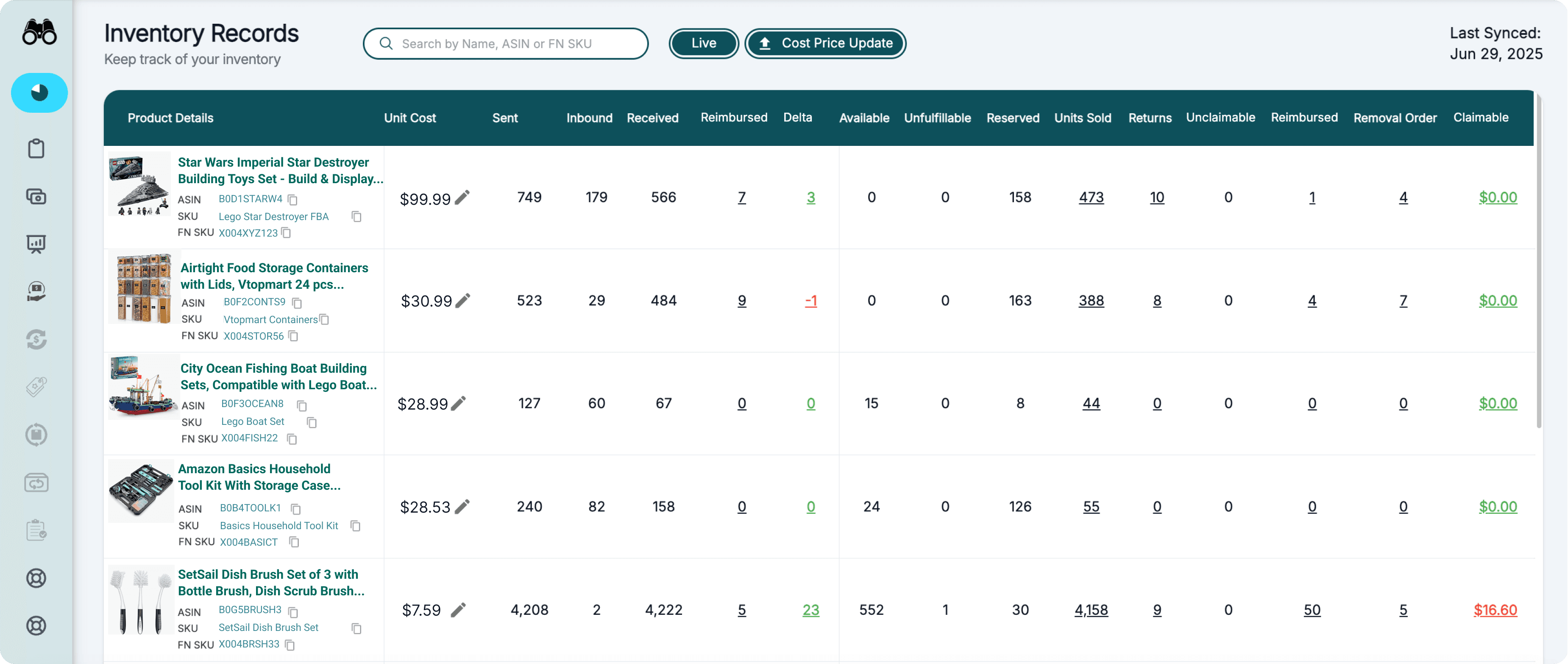 Inventory Records UI